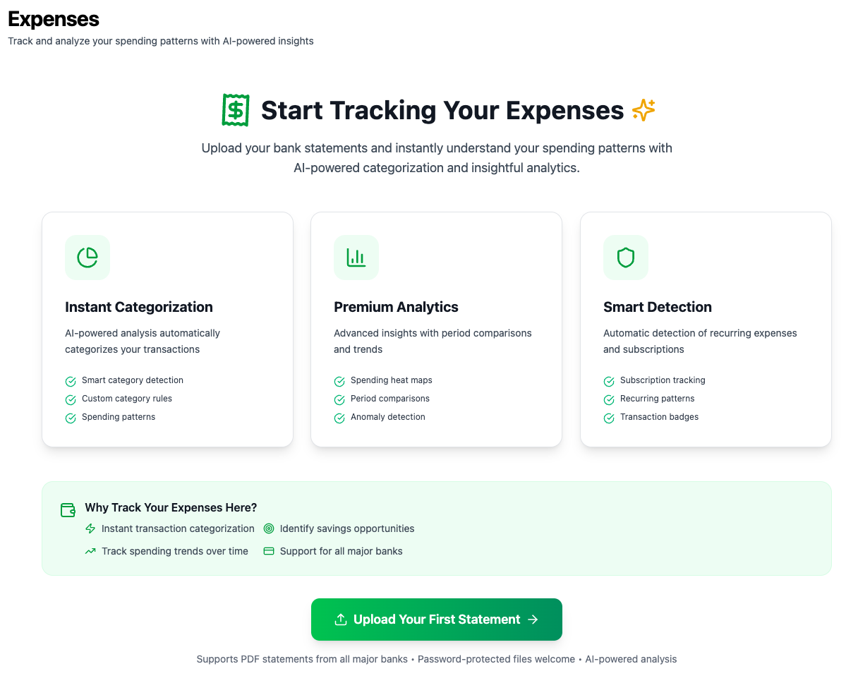 Clarvia AI-powered expense tracking